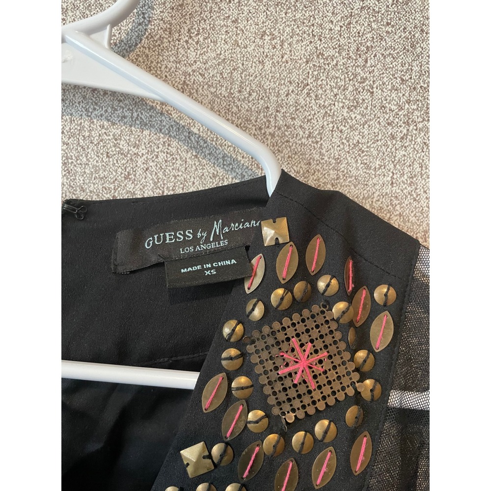 Guess by Marciano Black Embellished Tulle Dress XS Cocktail Party‎ - Picture 4 of 7